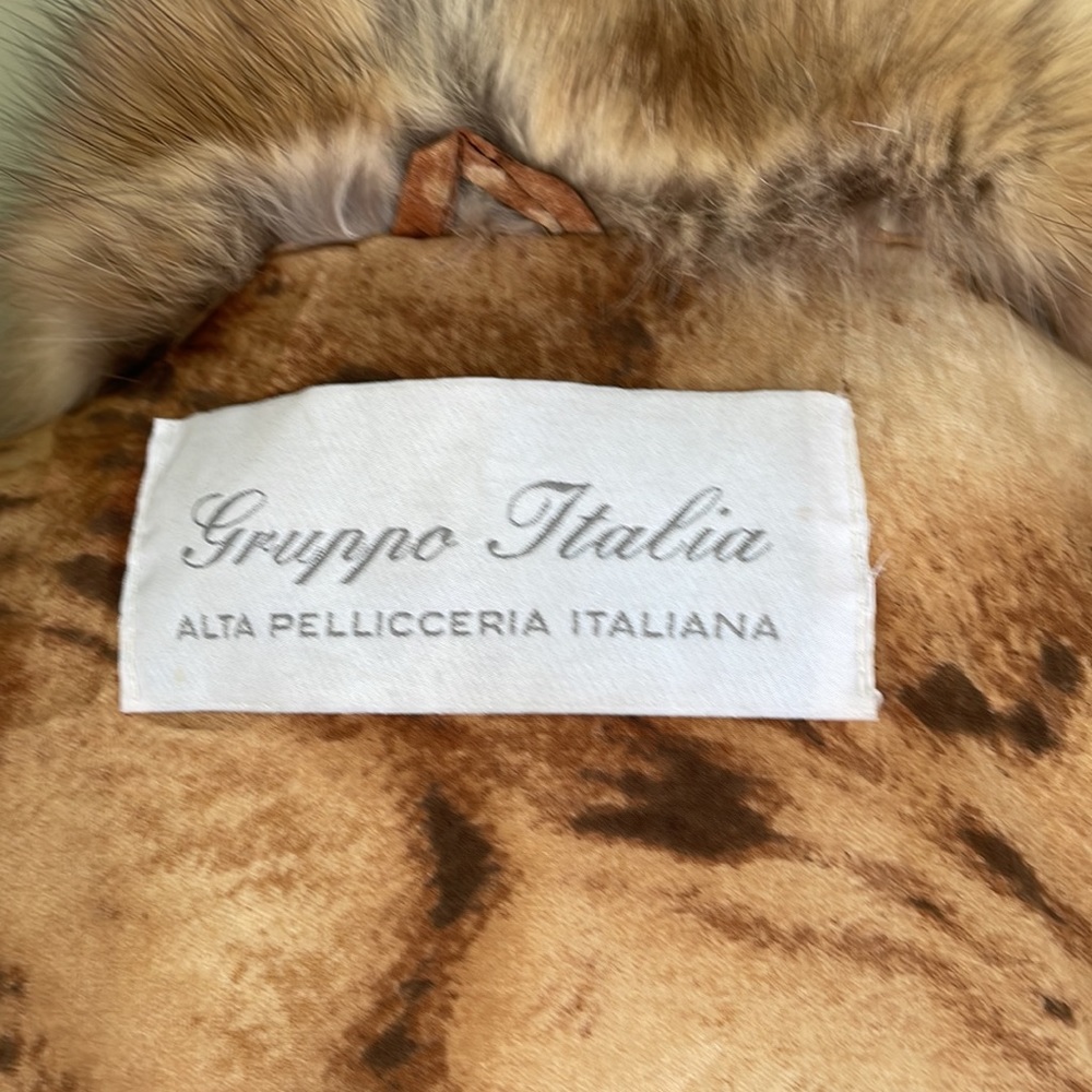 Fur Mink Coat Mustela Visone Made in Italy Size L Excellent! - Picture 15 of 16